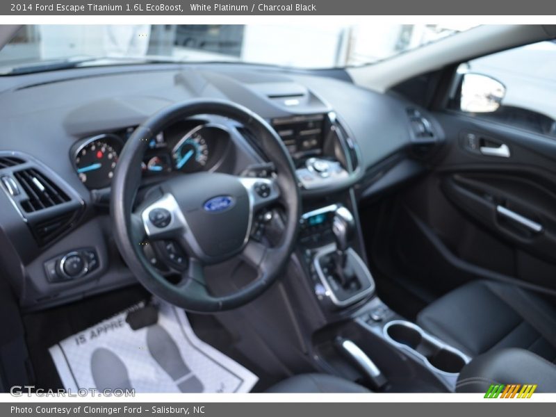 White Platinum / Charcoal Black 2014 Ford Escape Titanium 1.6L EcoBoost