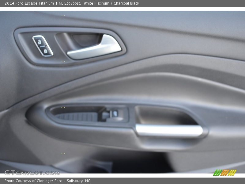 White Platinum / Charcoal Black 2014 Ford Escape Titanium 1.6L EcoBoost