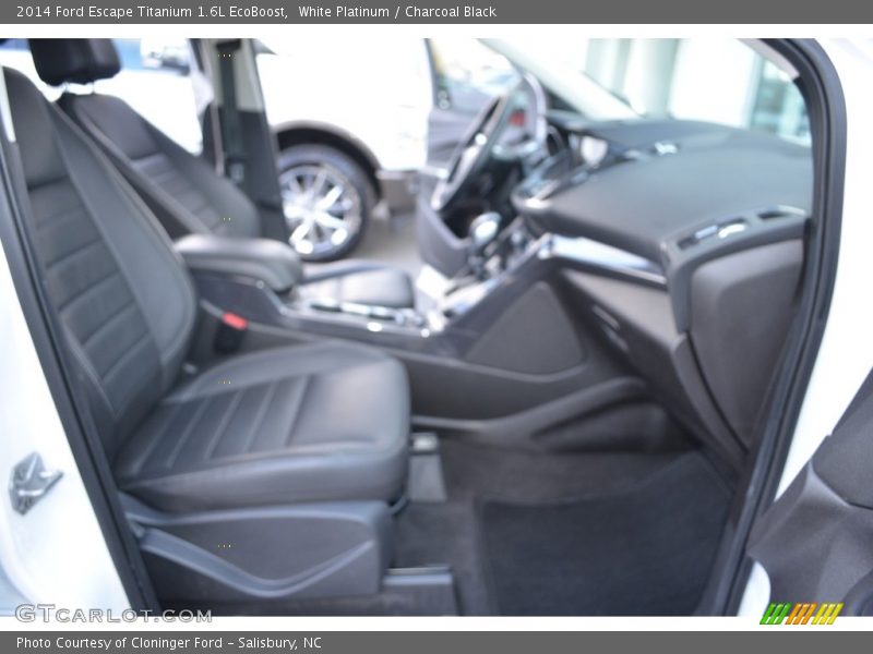 White Platinum / Charcoal Black 2014 Ford Escape Titanium 1.6L EcoBoost