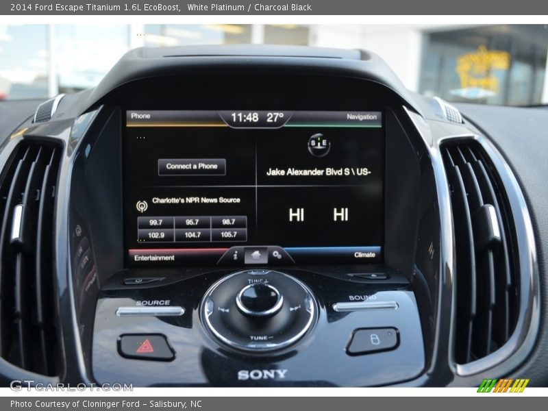 White Platinum / Charcoal Black 2014 Ford Escape Titanium 1.6L EcoBoost