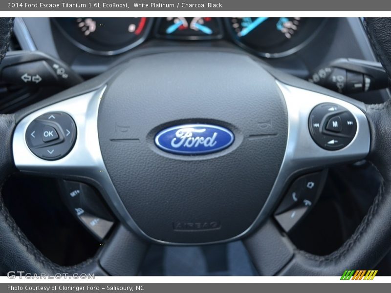 White Platinum / Charcoal Black 2014 Ford Escape Titanium 1.6L EcoBoost
