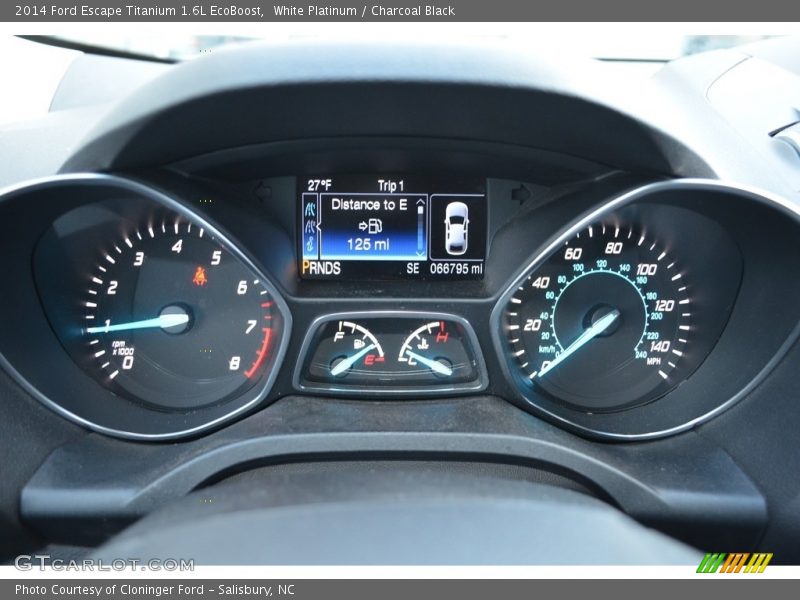 White Platinum / Charcoal Black 2014 Ford Escape Titanium 1.6L EcoBoost