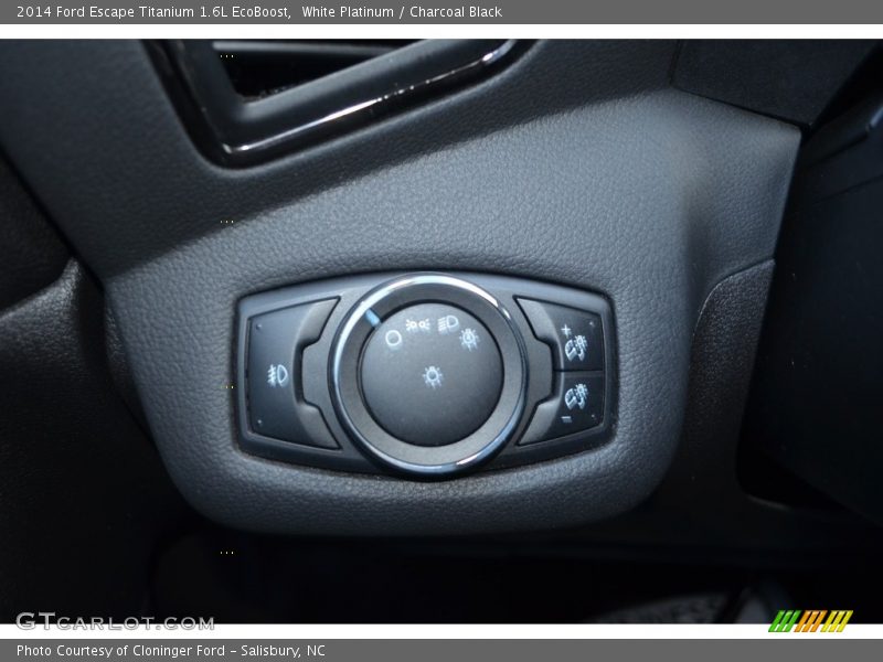 White Platinum / Charcoal Black 2014 Ford Escape Titanium 1.6L EcoBoost