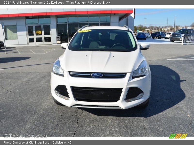 White Platinum / Charcoal Black 2014 Ford Escape Titanium 1.6L EcoBoost