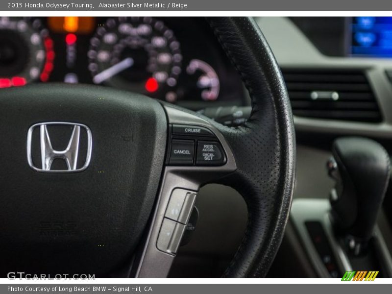 Alabaster Silver Metallic / Beige 2015 Honda Odyssey Touring