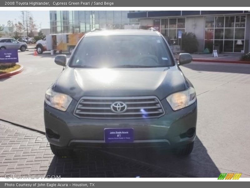 Cypress Green Pearl / Sand Beige 2008 Toyota Highlander