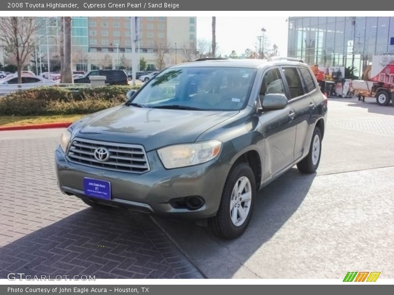 Cypress Green Pearl / Sand Beige 2008 Toyota Highlander