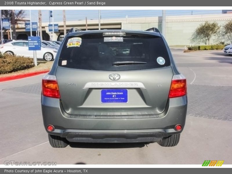 Cypress Green Pearl / Sand Beige 2008 Toyota Highlander