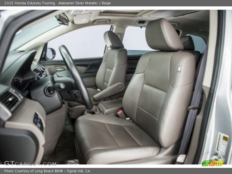 Alabaster Silver Metallic / Beige 2015 Honda Odyssey Touring
