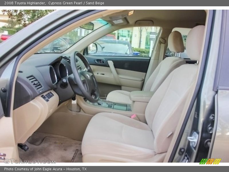 Cypress Green Pearl / Sand Beige 2008 Toyota Highlander