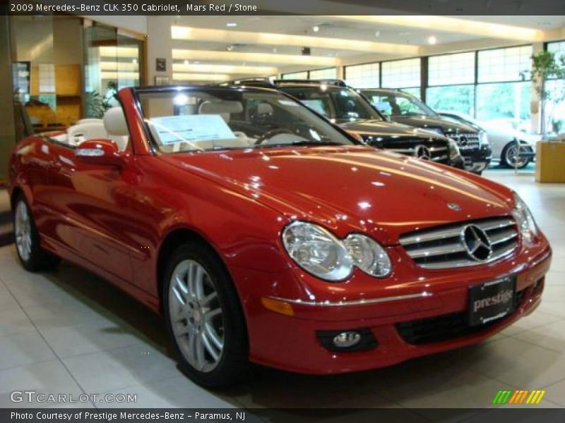 Mars Red / Stone 2009 Mercedes-Benz CLK 350 Cabriolet