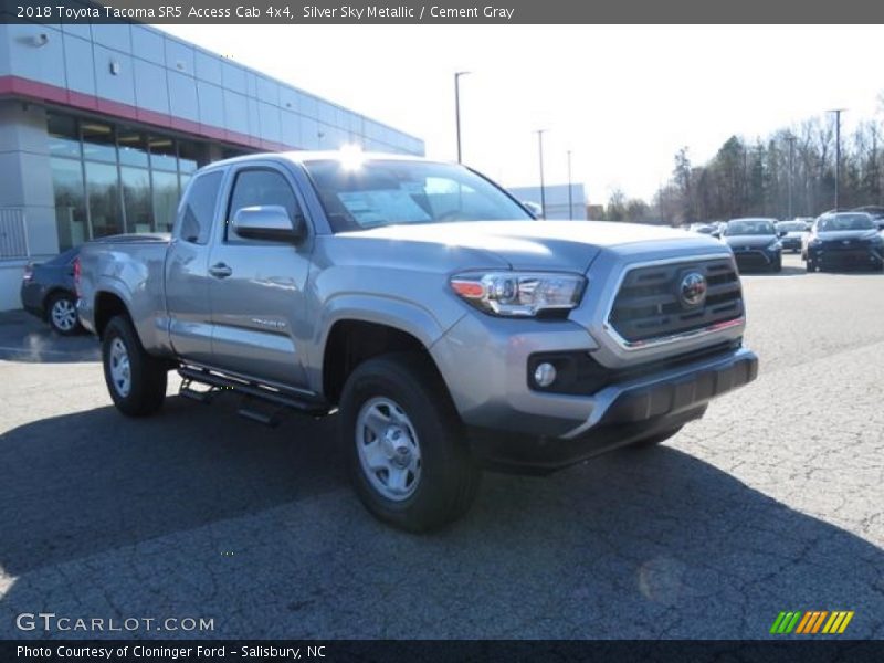 Silver Sky Metallic / Cement Gray 2018 Toyota Tacoma SR5 Access Cab 4x4