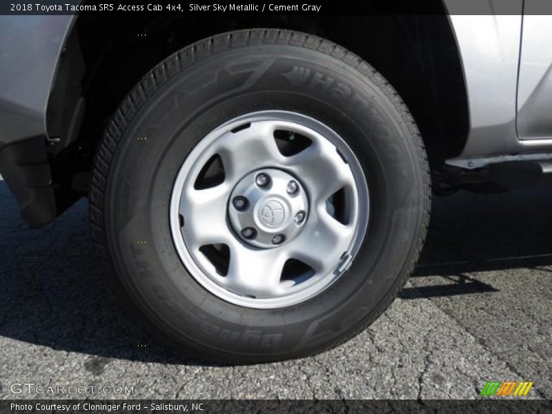 Silver Sky Metallic / Cement Gray 2018 Toyota Tacoma SR5 Access Cab 4x4