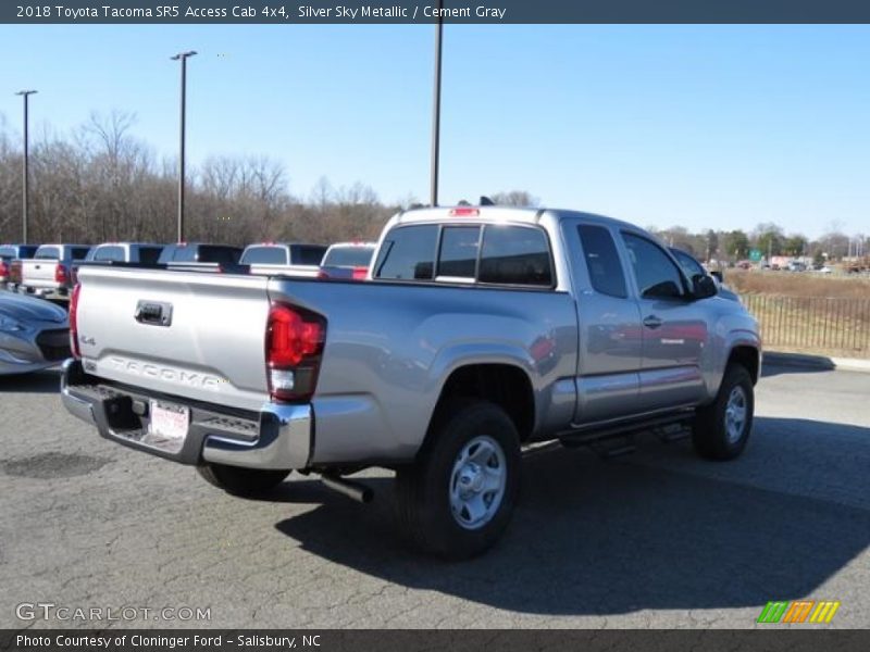Silver Sky Metallic / Cement Gray 2018 Toyota Tacoma SR5 Access Cab 4x4