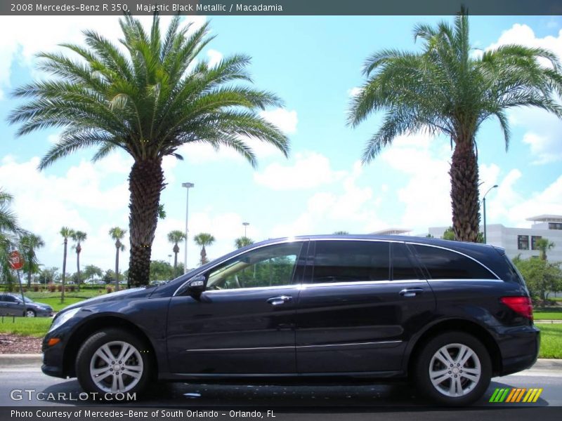 Majestic Black Metallic / Macadamia 2008 Mercedes-Benz R 350