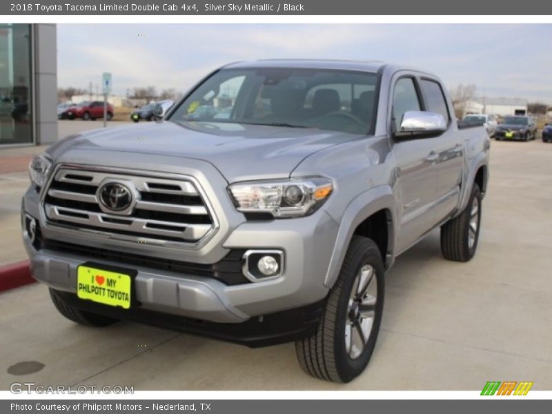 Silver Sky Metallic / Black 2018 Toyota Tacoma Limited Double Cab 4x4