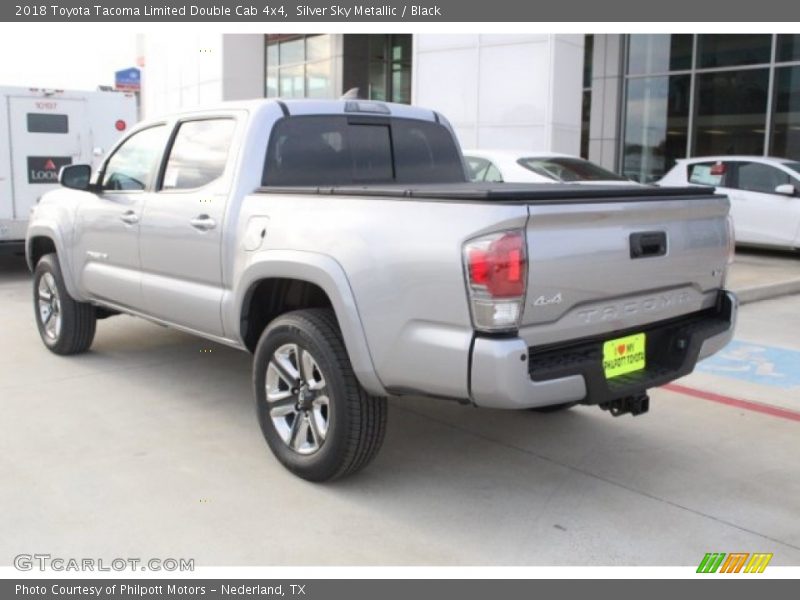 Silver Sky Metallic / Black 2018 Toyota Tacoma Limited Double Cab 4x4