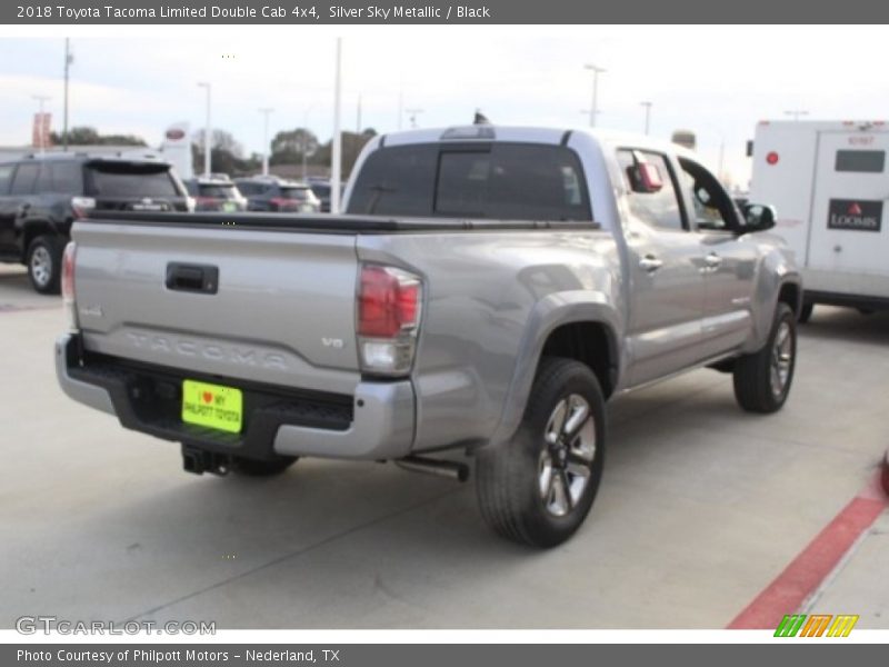 Silver Sky Metallic / Black 2018 Toyota Tacoma Limited Double Cab 4x4