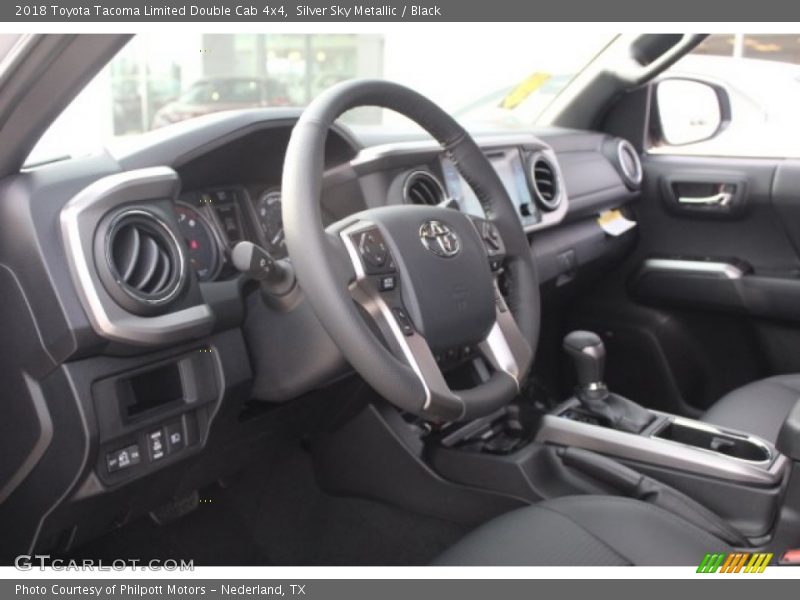 Silver Sky Metallic / Black 2018 Toyota Tacoma Limited Double Cab 4x4