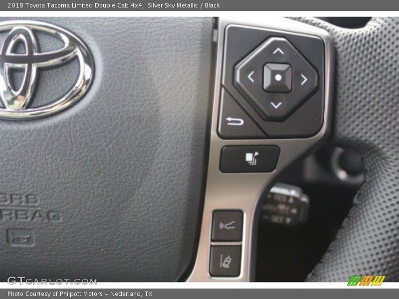 Silver Sky Metallic / Black 2018 Toyota Tacoma Limited Double Cab 4x4