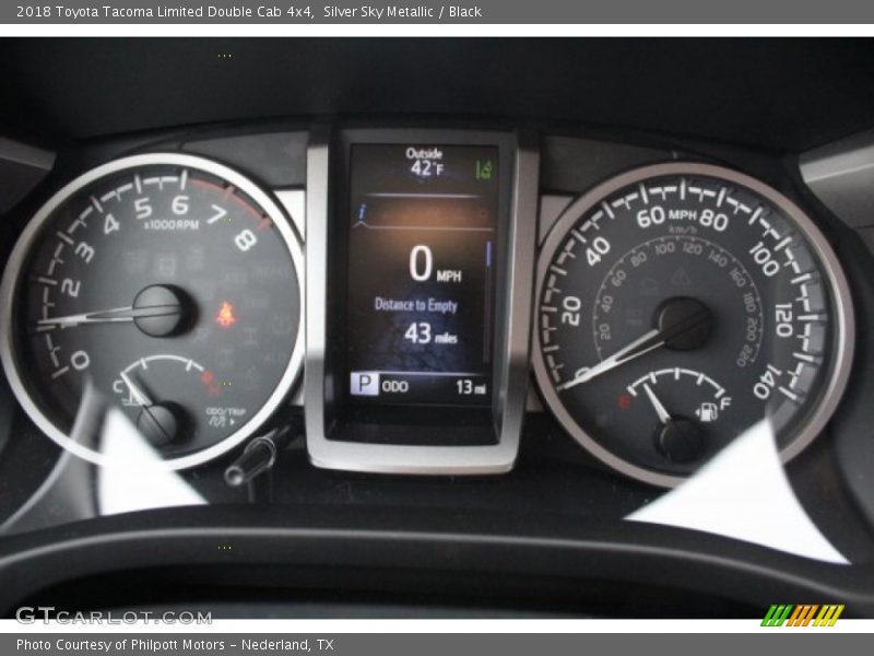 Silver Sky Metallic / Black 2018 Toyota Tacoma Limited Double Cab 4x4