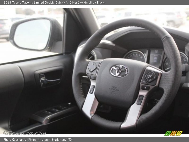 Silver Sky Metallic / Black 2018 Toyota Tacoma Limited Double Cab 4x4