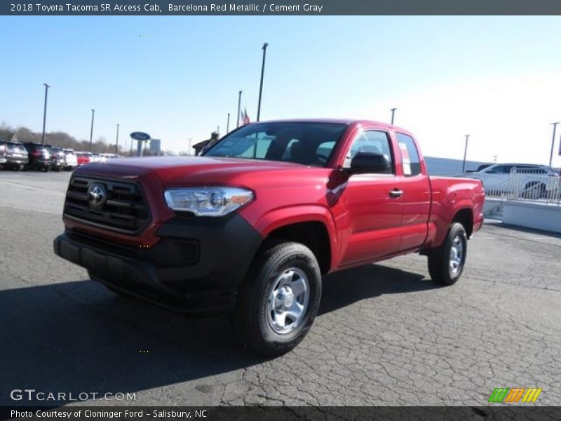 Barcelona Red Metallic / Cement Gray 2018 Toyota Tacoma SR Access Cab