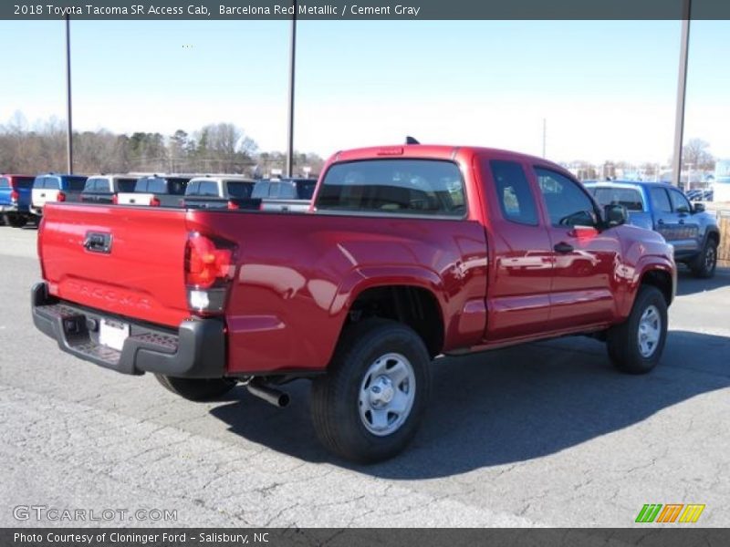 Barcelona Red Metallic / Cement Gray 2018 Toyota Tacoma SR Access Cab