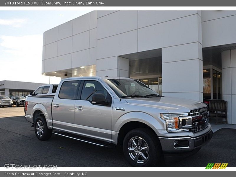 Ingot Silver / Earth Gray 2018 Ford F150 XLT SuperCrew
