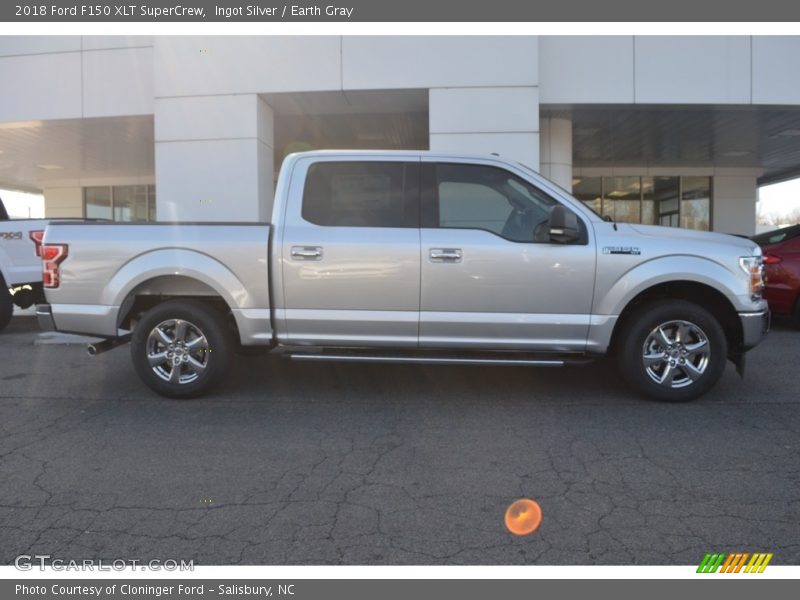 Ingot Silver / Earth Gray 2018 Ford F150 XLT SuperCrew