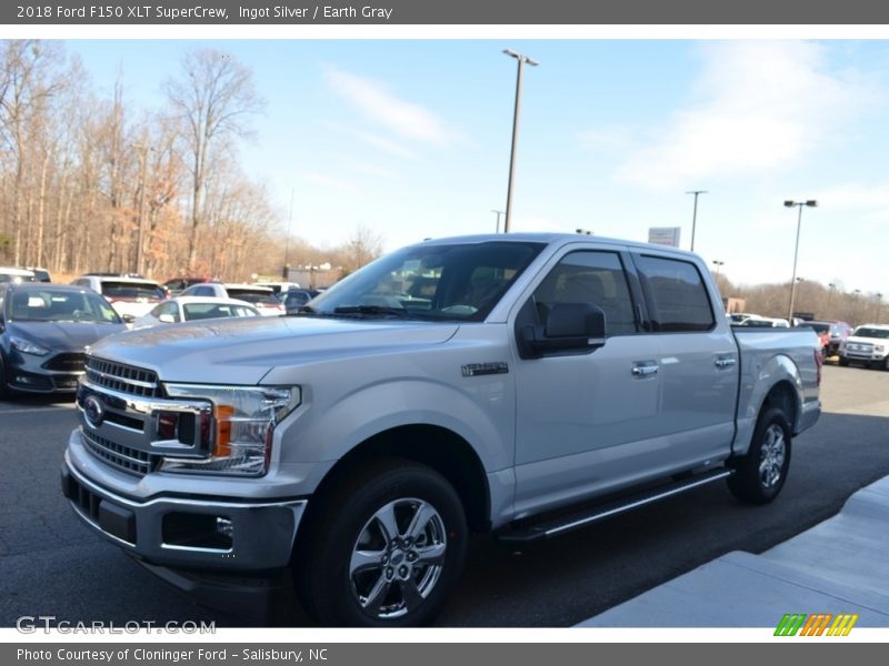 Ingot Silver / Earth Gray 2018 Ford F150 XLT SuperCrew