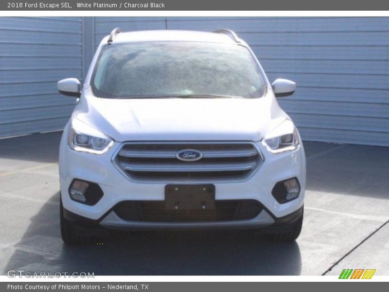 White Platinum / Charcoal Black 2018 Ford Escape SEL