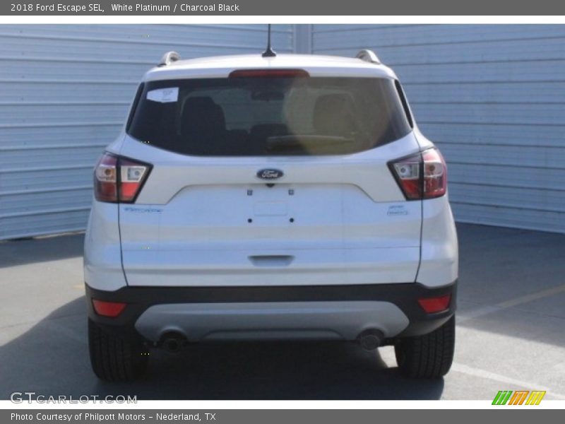 White Platinum / Charcoal Black 2018 Ford Escape SEL