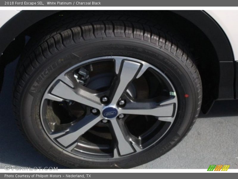 White Platinum / Charcoal Black 2018 Ford Escape SEL