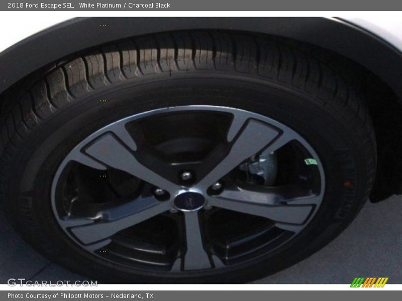 White Platinum / Charcoal Black 2018 Ford Escape SEL