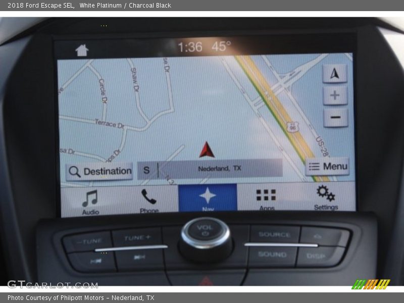 White Platinum / Charcoal Black 2018 Ford Escape SEL
