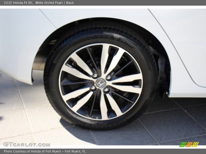 White Orchid Pearl / Black 2015 Honda Fit EX