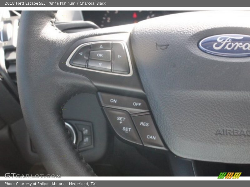 White Platinum / Charcoal Black 2018 Ford Escape SEL