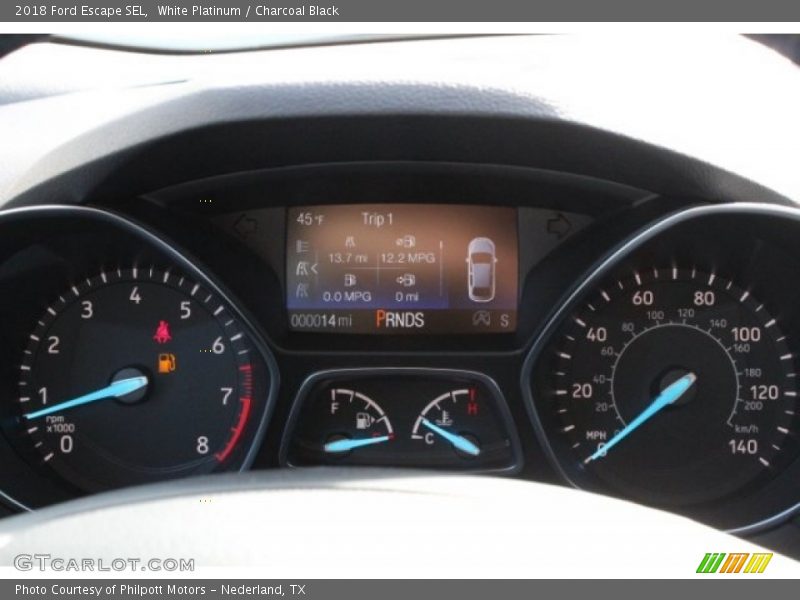 White Platinum / Charcoal Black 2018 Ford Escape SEL