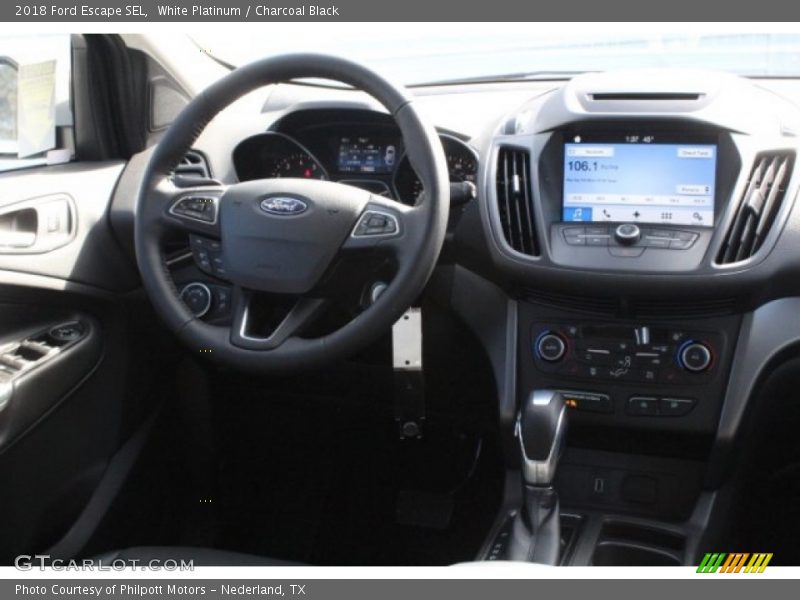 White Platinum / Charcoal Black 2018 Ford Escape SEL