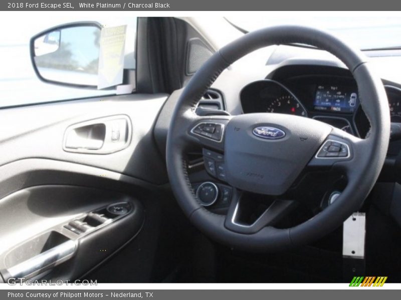 White Platinum / Charcoal Black 2018 Ford Escape SEL