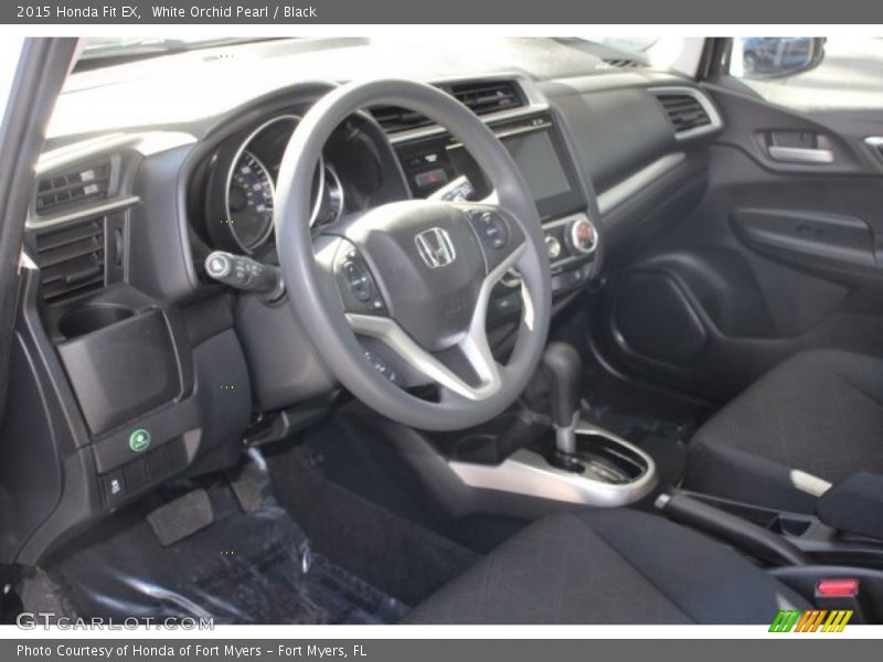 White Orchid Pearl / Black 2015 Honda Fit EX
