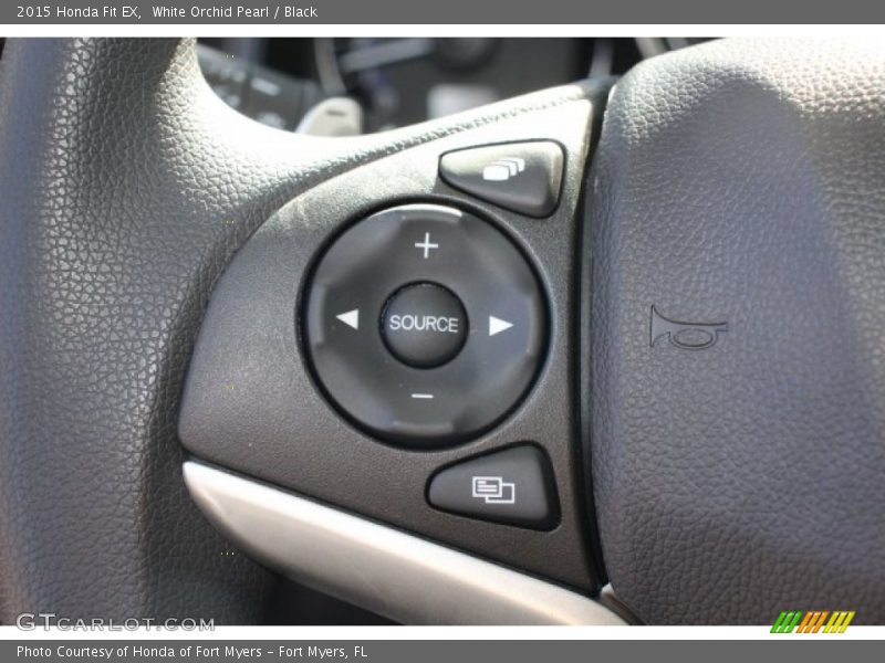 White Orchid Pearl / Black 2015 Honda Fit EX