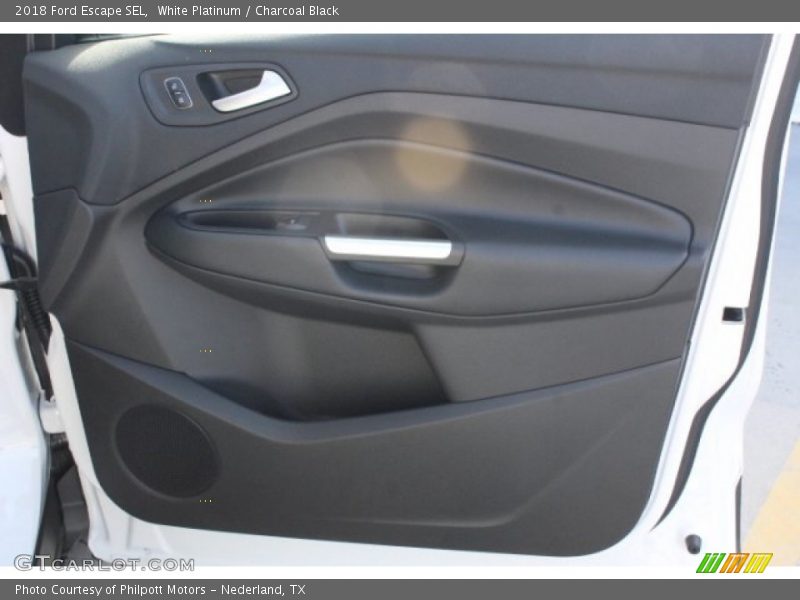 White Platinum / Charcoal Black 2018 Ford Escape SEL
