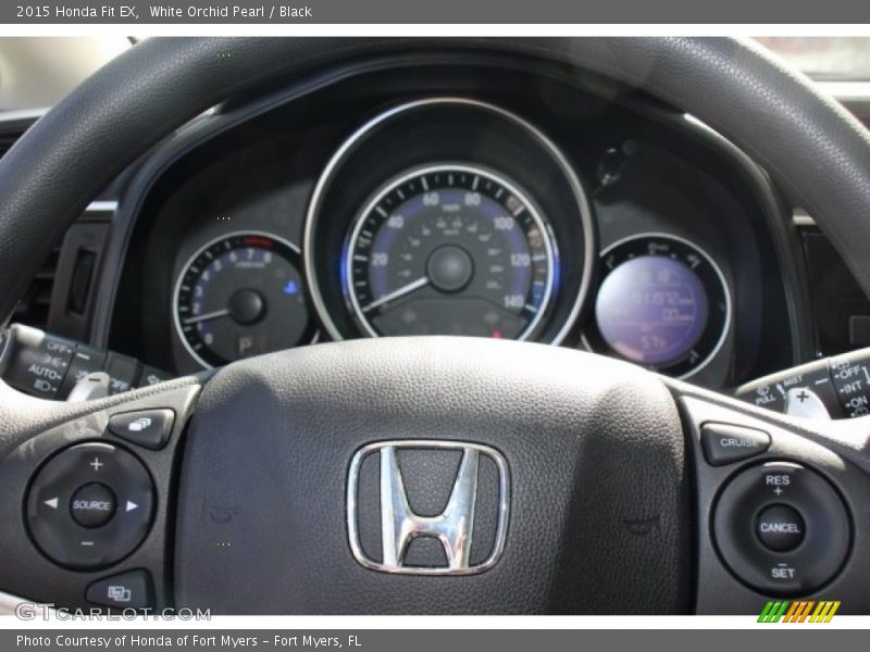 White Orchid Pearl / Black 2015 Honda Fit EX