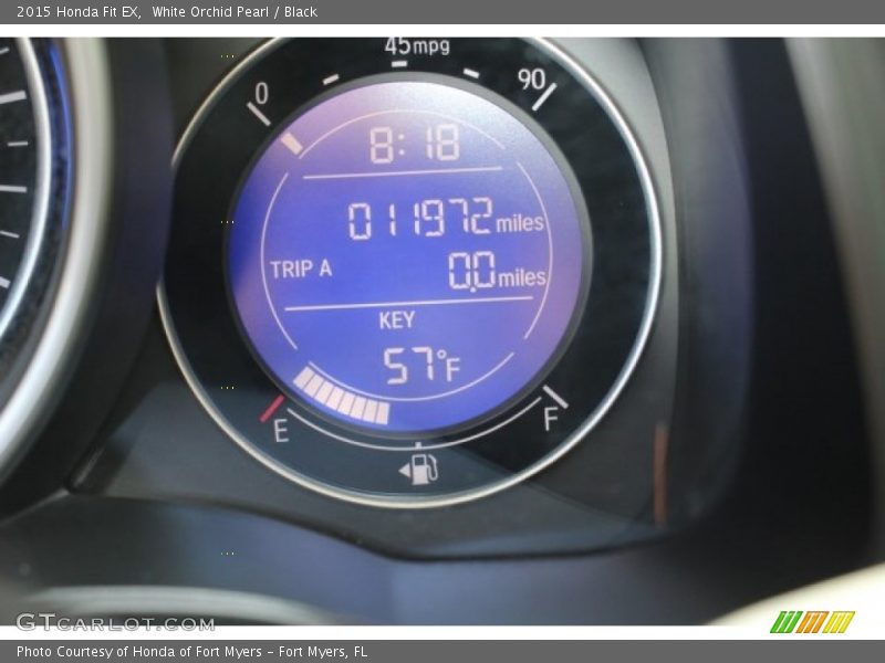 White Orchid Pearl / Black 2015 Honda Fit EX