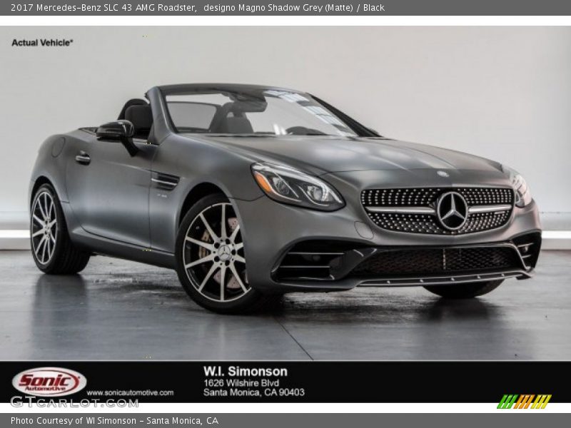 designo Magno Shadow Grey (Matte) / Black 2017 Mercedes-Benz SLC 43 AMG Roadster