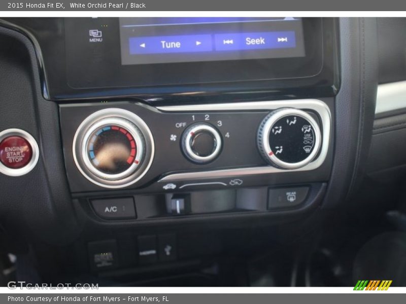 White Orchid Pearl / Black 2015 Honda Fit EX