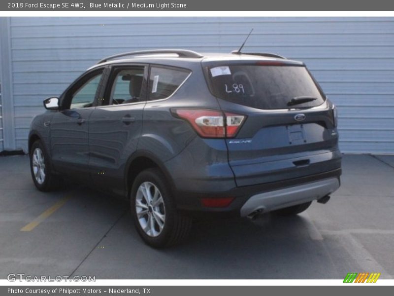 Blue Metallic / Medium Light Stone 2018 Ford Escape SE 4WD