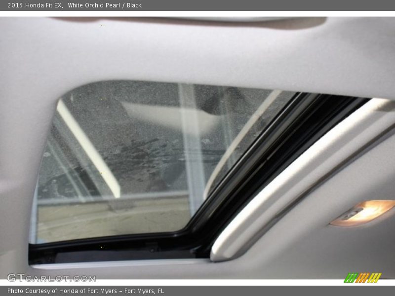 White Orchid Pearl / Black 2015 Honda Fit EX
